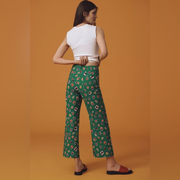 Anthro The Colette Cropped Wide Leg Pants by Maeve: Magic Fabric - Picture 2 of 4